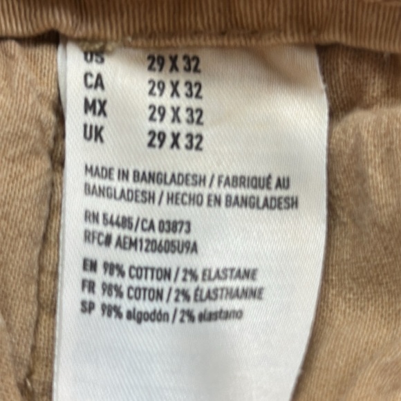 American Eagle Slim Straight Extreme Flex Khaki Chino Pants 29/32 Preowned - Picture 8 of 9